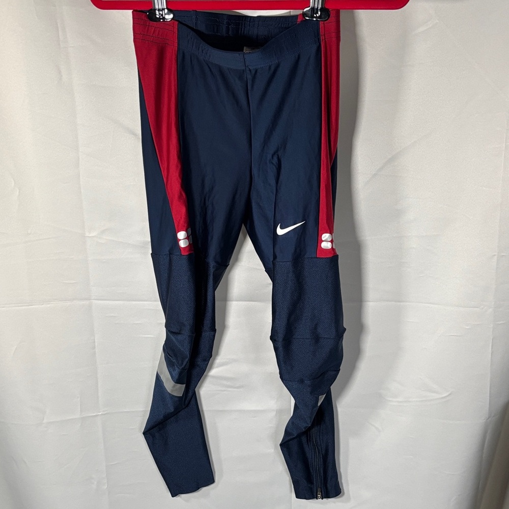Nike Elite Pro Track & Running Tights Mesh/Ankle Zipper Made In USA RARE SZ L
